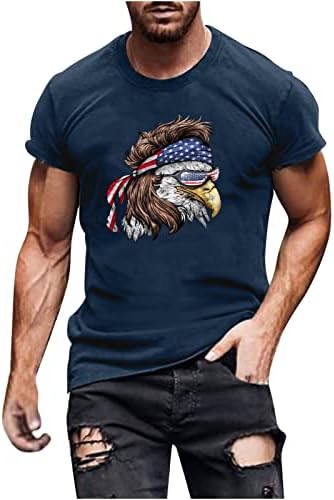 lcepcy Готини Тениски с Флага на сащ за Мъже 2023 Летни Тениски с Кръгло Деколте и Къс Ръкав с Графичен Модел