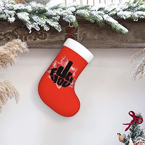 ZP-CCYF Отиде Си Нахуй Коледен Отглеждане Празничен Окачен Чорап За Камина, Коледни Чорапи, Класическа Украса