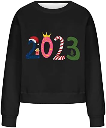 Oplxuo Китайската Нова Година на Заека 2023 Hoody за Жени Мода с Дълъг Ръкав Сладък Графичен Празничен Пуловер