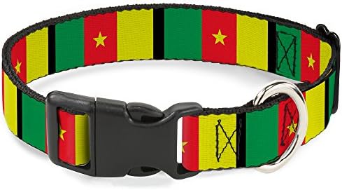 Найлонова скоба за яката с цип за PC-W30348-L Знаме на Камерун, Голям /15-26 инча