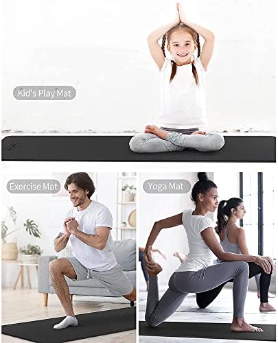 Нескользящий килимче за йога YFBHWYF, Голям Размер на 72 L X 24W, с Каишка за упражнения и фитнес премиум-клас,
