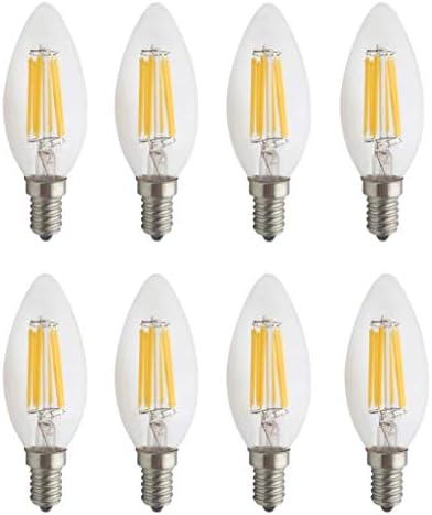 Jckinging (Опаковка от 10 крушки с нажежаема жичка ac 110-130 В 6 W E14 с регулируема яркост, Светодиодна лампа