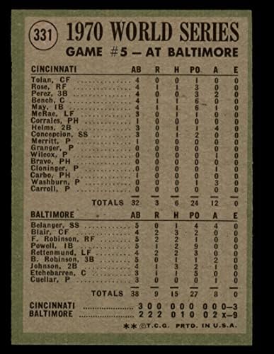1971 Topps 331 Световните серии 1970 - Игра на 5 - Bi Робинсън Прави обир Брукс Робинсън Балтимор / Синсинати
