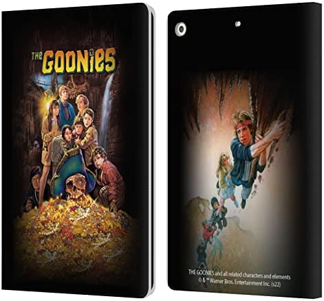 Head Case Designs Официално Лицензировал The Goonies Poster Graphics Кожен калъф-книжка-джобен формат и е Съвместим с Apple iPad 10.2 2019/2020/2021