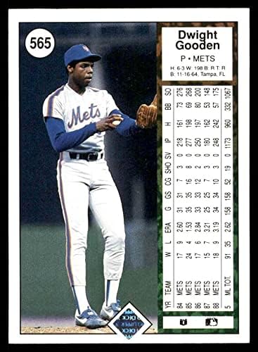 1989 Горната палуба # 565 Дуайт Гуудън Ню Йорк Метс (Бейзболна картичка) NM/MT Метс