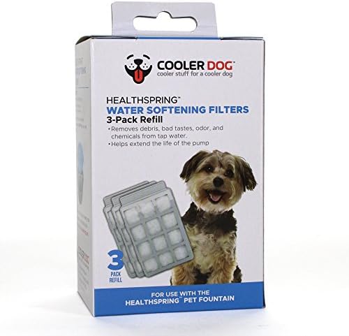 Филтри за омекотяване на вода от чешмата CoolerDog Healthspring за домашни любимци, 3 бр. в опаковка