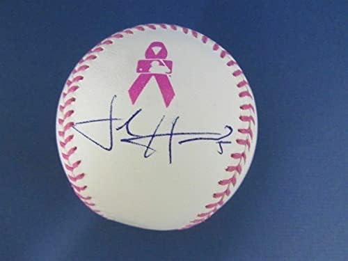 Бейзболни топки с автограф на Джош Харисън Пирати за Деня На МАЙКАТА JSA 133738 - Бейзболни топки с автографи