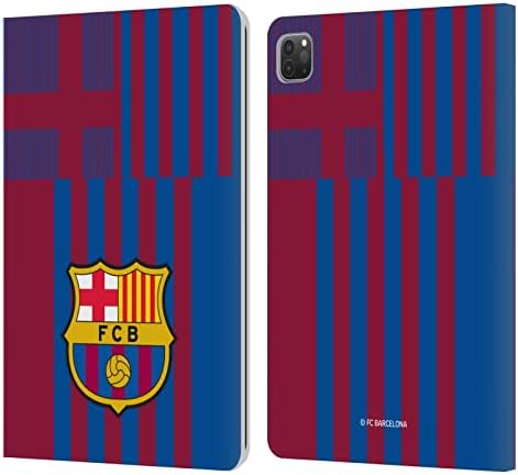 Дизайн на седалките за главата Официално лицензиран FC Barcelona Home 2021/22 Герб KIT Кожен Калъф-книжка-джобен формат и е Съвместим с Apple iPad Pro 11 2020/2021/2022