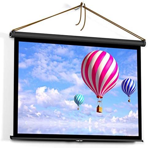 LLAMN 50-инчов Прожекционен Екран 4: 3 Тенис Прожекционен Екран Ръчен Сгъваема и Плъзгаща се Прожекционен Екран