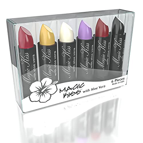 Набор от матирана губных червила Магията на Kiss, променящия цвят, от 6 на продукти с алое Вера, Направено в САЩ (цвят на Алоха 2)