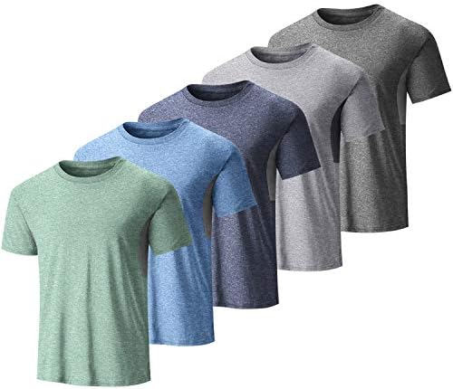 Мъжки бързо съхнещи тениски COOFANDY с изпълнението на 3-5 Опаковки, Абсорбиращи Влагата Активни Спортни Тениски