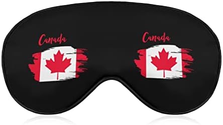 Мека Маска за очи с Флага на Канада, Ефективна Затеняющая Маска за Сън, Удобна Превръзка на Очите с Еластична