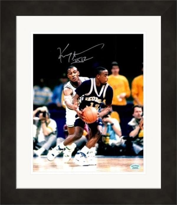 Снимка на Кени Андерсън с автограф 8x10 (Georgia Tech Yellow Jackets) 1 в матова рамка - Снимки на НБА с автограф