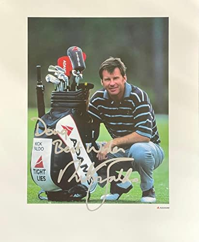 Ник Фалдо Подписа на Снимката за голф 8x10 - Снимки за голф С автограф