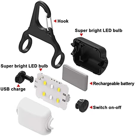Кученце фенер Derlights с USB батерия, Битумен нашийник за кучета, Водоустойчива led Аварийни куче светлини