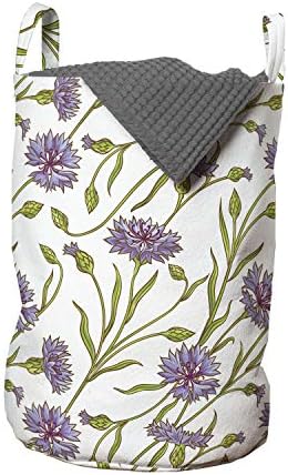 Закопчалката на Чантата за дрехи под формата на растения, Цветя Модел, Цветната Метличина с Пъпки, Истинско