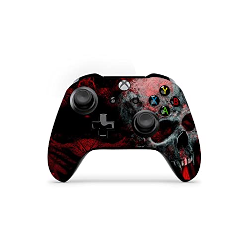 Кожата контролер ZOOMHITSKINS, съвместим с Xbox One S и Xbox One X, технология винилови стикери 3 М, червен