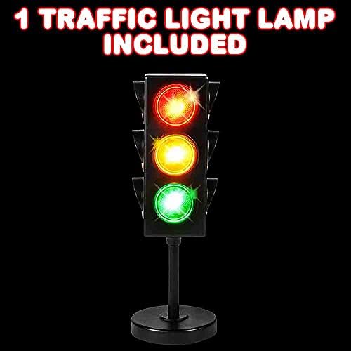 Настолна лампа ArtCreativity Traffic Light за деца, 1 бр., Нощна лампа със светодиоди, меняющими цвят, лека