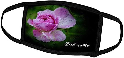 3dRose Нежна Розова роза Нежни покривала за лице (fc_30609_3)