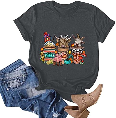 Дамски Блузи, Секси, Забавна, Сладка Тениска с изображение на Пастушки Планински Говеда, Тениска с изображение