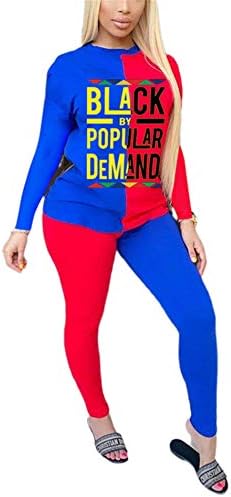 Дамски Ежедневни Тениска с Цветен Писмото Принтом в Старинен Стил, Къс Ръкав, Най-Риза + Панталон, Комплект