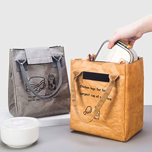 Zerodeko Чанта за Обяд Женствена Чанта за Обяд Дамски Кутия за Bento Крафт-пакети Сгъваема Чанта за Обяд Изолирани