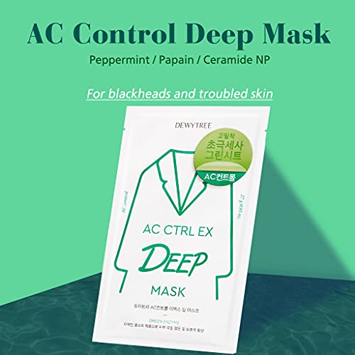 Успокояваща маска Dewytree AC Ctrl EX с керамидами и хиалуронова киселина за дълбоко действие в ампуле с мента
