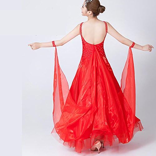 Женствена рокля За състезания по Танци балната зала NAKOKOU, Съвременно Танцово Рокля За участия Без ръкави