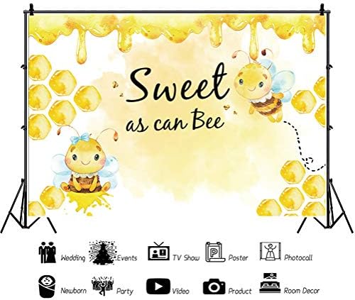 Baocicco 5x3ft Сладък, Колкото е Възможно По-Пчелен Фон, Фон За Душата на детето, Мультяшные Пчели, Търтеи,