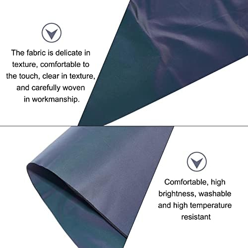 Переливающаяся плат FINGERINSPIRE (черна, 55x39 инча) Холографска тъкан от полиестер, плат за шиене на дрехи,