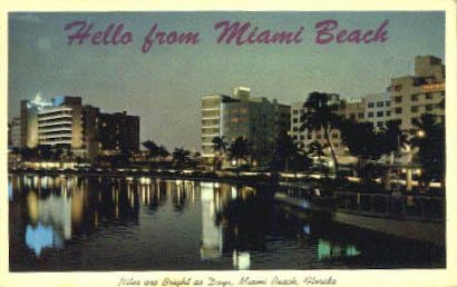 Пощенска картичка от Маями Бийч, Флорида