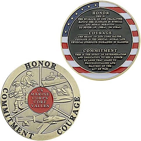 Основните Ценности на САЩ Сувенирни Монети Чест Ангажимент Монета Смелост Колекционерска стойност Възпоменателна