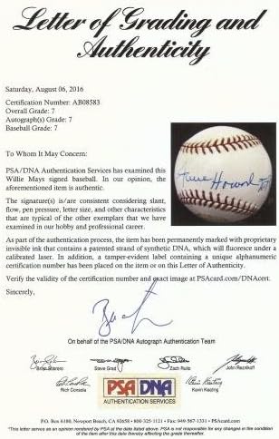 Невероятен Уили Хауърд Мейс-младши Пълното Име С Автограф Футболист PSA DNA - Бейзболни Топки С Автографи