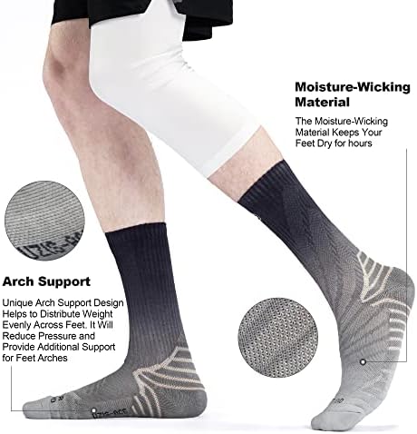 Спортни Компресия чорапи UZIS на дебелото възглавница с супинатором - за джогинг, пешеходен туризъм, Баскетбол