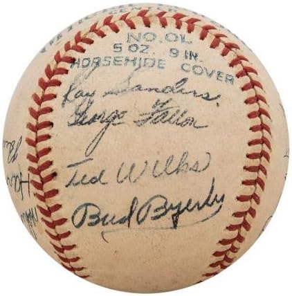 1944 Отбор на Шампионите от world series в Сейнт Луис Кардиналс Подписа бейзболен договор с JSA COA - Бейзболни