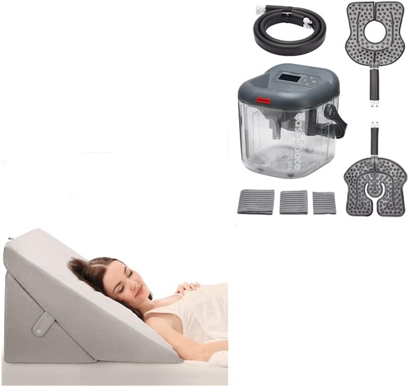 Апарат за студена терапия OasisSpace с 2 Гъвкави Подложки и Регулируема Възглавница за сън от пяна с памет ефект