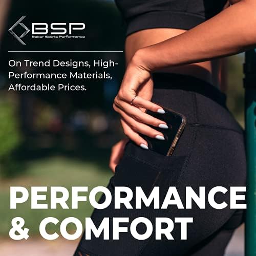 Дамски Гамаши за тренировки БСП Better Sports Performance - Дамски Спортни панталони с мрежа и джобове, Гамаши