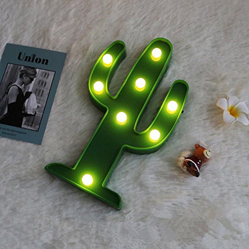Лампи, нощни осветителни Тела LED Кактус Светват за Бижута стените в спалнята на децата, Зелен цвят