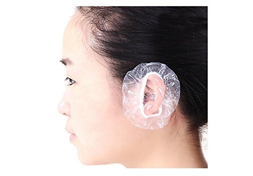 100шт Прозрачни Уши за Еднократна употреба Шапки Защитни Капаци За Ушите За Защита на Боя За Коса