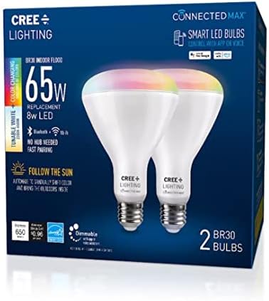 Интелигентен led лампа с регулируема яркост Cree Lighting, свързана към мрежа с мощност 65 W (2 бр.)
