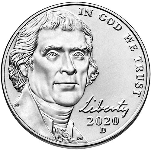2020 D BU Jefferson Nickel Choice Необращенный монетен двор на САЩ