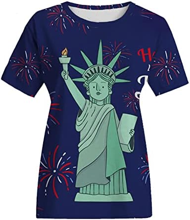 Ризата На Деня на Независимостта За Жени, Дамски Блузи, Летни Тениски С Къс ръкав, 4 юли, Патриотическая Тениска