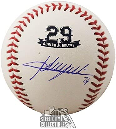 Бейзбол на пенсии в MLB с автограф на Адриан Белтра - JSA - Бейзболни топки с автограф