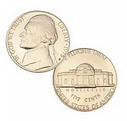 Монетен двор на САЩ, 1975 г. Джеферсън Пруф 5 - Центовая Никелова монета