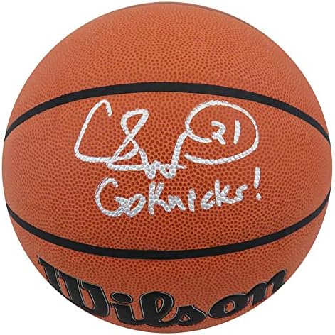 Чарли Уорд подписа на Уилсън за баскетбол в закрито / На открито НБА с Go Knicks - Баскетболни топки с автографи