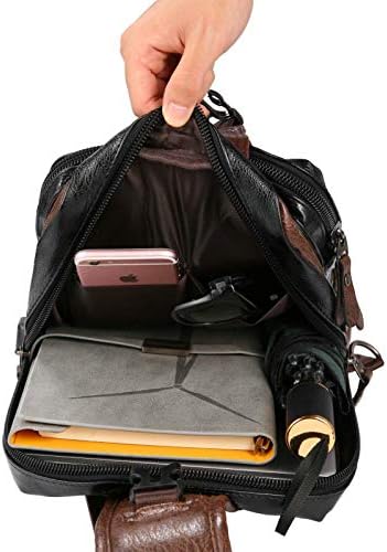 Мъжка чанта-прашка, Раница през рамо от Изкуствена кожа през рамо с USB порт за зареждане, Реколта Нагрудная
