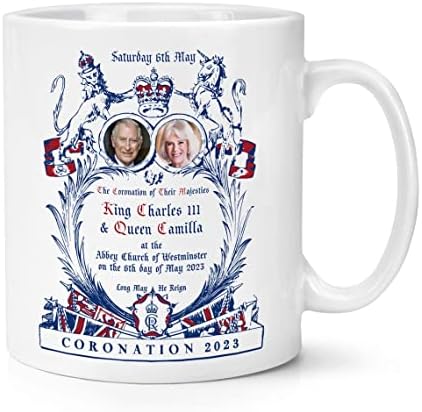Винтажное Покана за Коронацию крал Чарлз III и Камиллы 10 мл, Чаша, един Незабравим Спомен, подарък за Коронацию