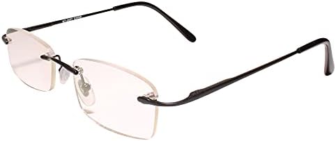 Очила за четене с Пружинным тръба на шарнирна Връзка Temple Modern Black Rectangle 3.25 Без Очила За четене