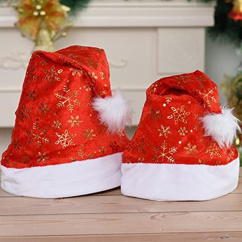 Шапка на Дядо Коледа Мисаки, коледна шапка, топло плюшен шапка с качулка, Червена коледна празнична парти