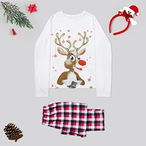 Семеен Пижами DIYAGO Празнична, Коледна, тениски с дълъг ръкав и Панталони, Празничен Забавен Пижамный Комплект